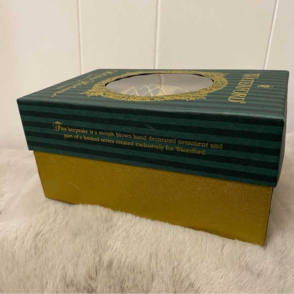 New Vintage Waterford Holiday Heirloom Colleen Egg Blown Glass Ornament w/ Box - Picture 14 of 15